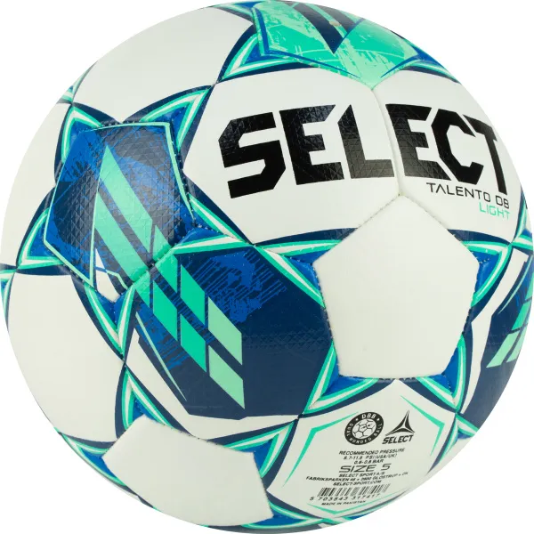 Мяч футб. SELECT Talento DB Light V23, 0775860004, р.5, 32п, ПУ, гибрид.сш, бело-зеленый за 5&nbsp;531.80 ₽ в Иркутске
