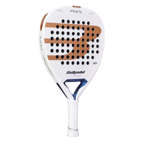 Ракетка для падела BULLPADEL Pearl 27, 497249, для проф-в, стекловолокно,карбон, бело-золотистый за 44&nbsp;319 ₽ в Иркутске
