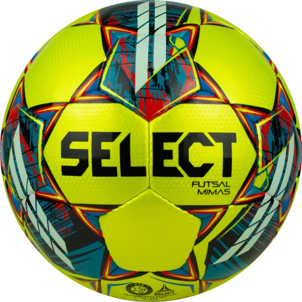 Мяч футзал. SELECT Futsal Mimas, 1053460550, р.4,FIFA Basic, 32 пан, гл.ПУ, руч.сш, жел-сине-красный за 6&nbsp;303.60 ₽ в Иркутске