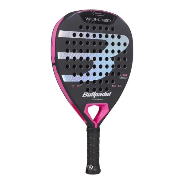 Ракетка для падела BULLPADEL Wonder 27, 497250, для продв.игроков, стекловолокно, карбон, черно-роз за 42&nbsp;969.20 ₽ в Иркутске