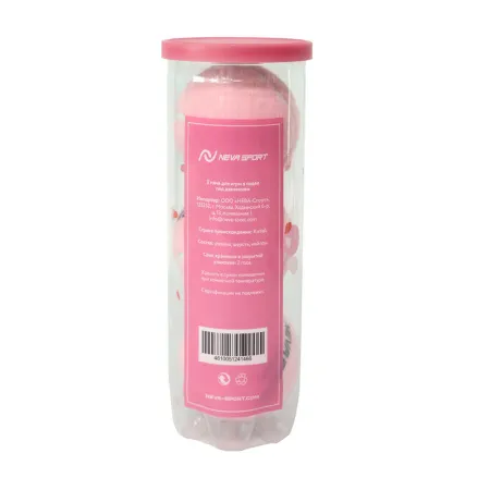 Мяч для падела NS Sakura, UAA2, уп.3 шт, сукно, нат.резина, розовый за 824.50 ₽ купить в Иркутске