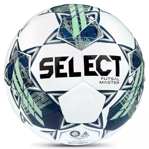 Мяч футзал. SELECT Futsal Master Shiny V22, 1043460004, р.4, Basic,32п, гл.ПУ, руч.сш,бел-син-зел за 7&nbsp;539.50 ₽ в Иркутске