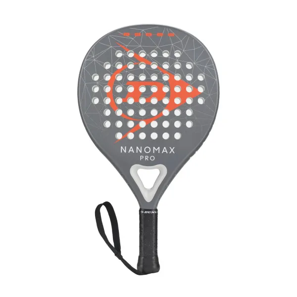 Ракетка для падела Dunlop Nanomax Pro, 10370739, для профессионалов, графит, серо-оранжевый