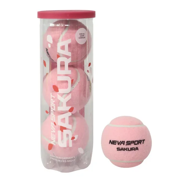 Мяч для падела NS Sakura, UAA2, уп.3 шт, сукно, нат.резина, розовый за 824.50 ₽ в Иркутске