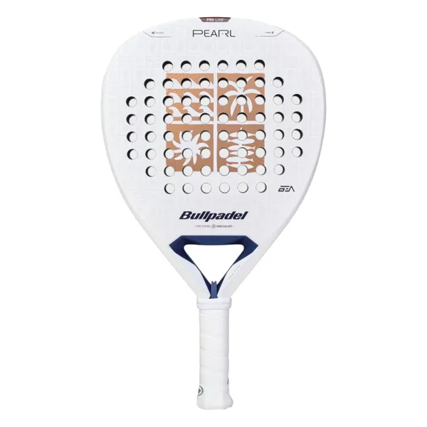 Ракетка для падела BULLPADEL Pearl 27, 497249, для проф-в, стекловолокно,карбон, бело-золотистый за 44&nbsp;319 ₽ в Иркутске